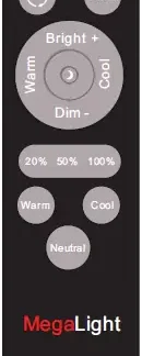 MegaLight LED Deckenleuchte Shining Star 48cm 32 W, mit Fernbedienung