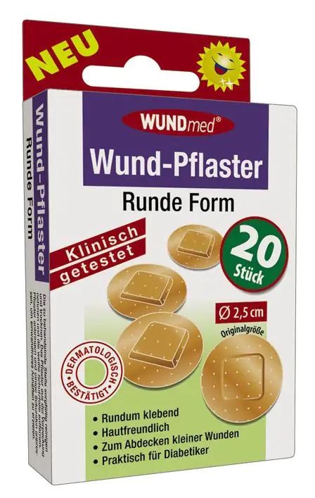 Wundmed Pflaster 20 Stück, Ø 2,5 cm