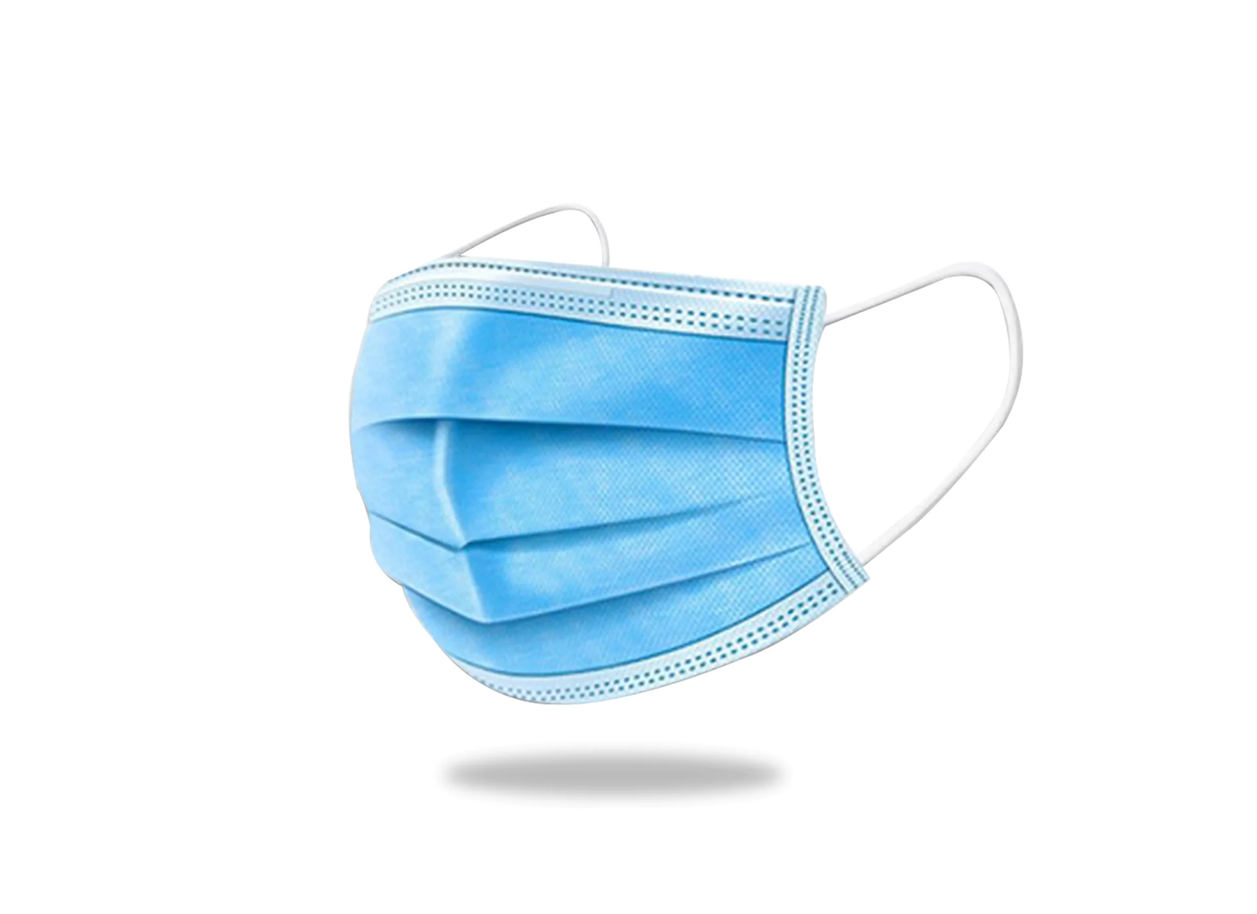 Mund-Nasenmaske blau Hygienemaske, 50 Stück