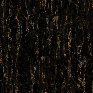 Bodenfliese Feinsteinzeug Travertin Gold 120 x 240 cm schwarz