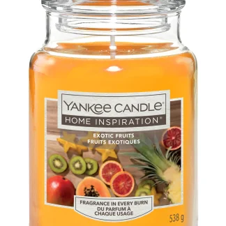 Yankee Candle Duftkerze Großes Glas Exotic Fruits 538 g, oran ge