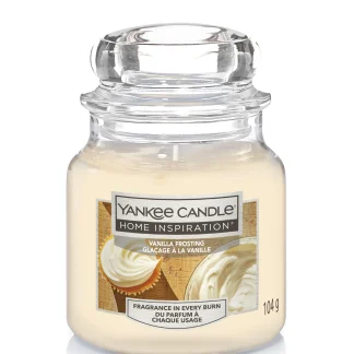 Yankee Candle Duftkerze Kleines Glas Vanilla Frosting 104 g, creme