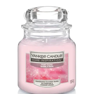Yankee Candle Duftkerze Kleines Glas Fairy Floss 104 g, rosa
