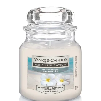 Yankee Candle Duftkerze Kleines Glas Island Blooms 104 g, weiß