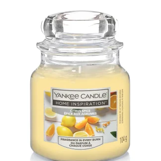 Yankee Candle Duftkerze Kleines Glas Citrus Spice 104 g, gelb
