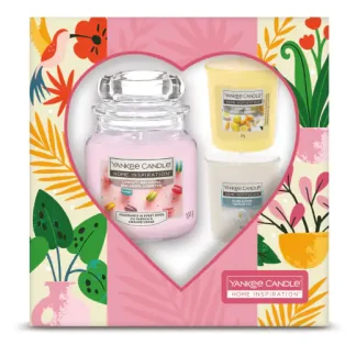 Yankee Candle Geschenkset Kleines Glas + Votivkerzen 3 teilig 3-teilig