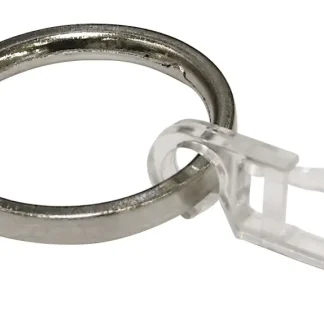 Gardinia Ringe mit Haken Vancouver, Ø 16/19 mm, edelstahl-optik