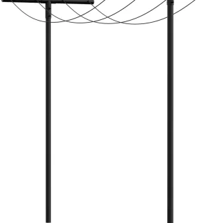 Plus Trockengestell inkl. Leine und Beschläge Ø42 mm B: 80 cm - L 450cm Schwarz