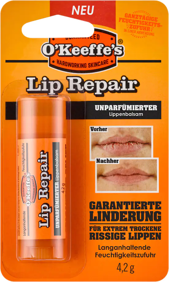 O`Keeffe`s Lip Repair Lippenpflege für extrem trockene, rissige Lippen