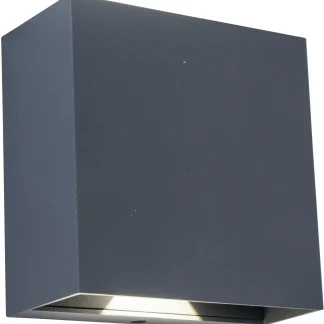 Lutec LED Außenwandleuchte Gemini anthrazit IP54 Up- & Downlight