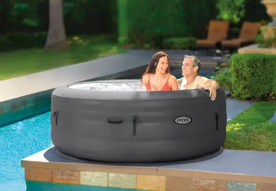 Intex Simple Spa Whirlpool Ø 196 x 66 cm, anthrazit