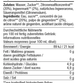 Sodastream Bio Sirup Ginger Ale 500 ml
