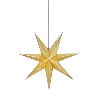 Markslöjd Hängestern Glitter gold, H 75 cm x T 23 cm x L 75 cm