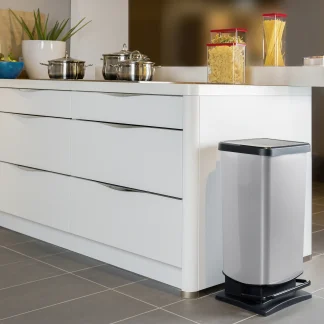 Rotho Treteimer Paso 40 L metallic silber