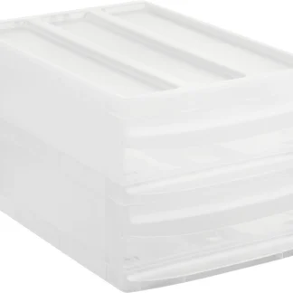 Rotho Schubladenbox Duo Systemix Medium 2 Schübe transparent
