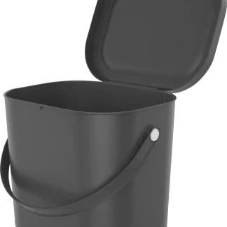 Rotho Mülltrennungssystem Albula 6 L anthrazit Recyclingbehälter