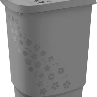 Rotho Wäschesammler Flowers, 55 l anthrazit