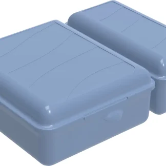 Rotho Brotdose Twin 1,05 l + 0,55 l, 22 x 16 x 7 cm, blau