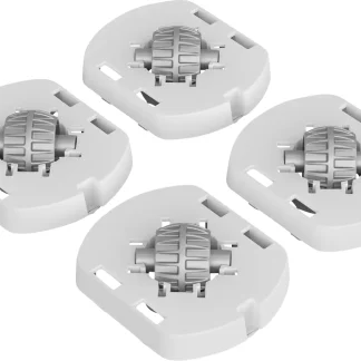 Rotho Fussadapter mit Rollen für Box Albris 45 L weiß 17 x 14 x 3 cm
