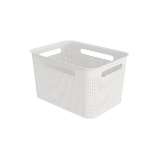 Rotho Wäschebox Brisen, 16 l mistletoe weiss