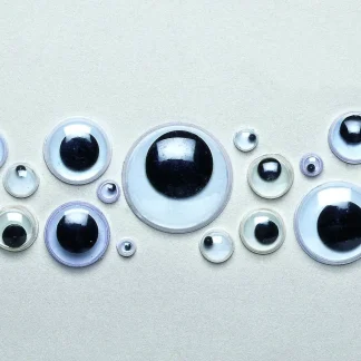 Glorex Wackelaugen rund 8 mm, 10 Stück