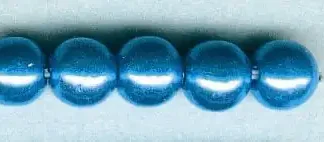 Glorex Wachs Perlen 6 mm 60 Stück, blau
