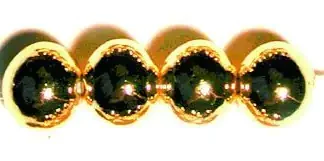 Glorex Metallic Perle 8 mm 15 Stück, goldfarben