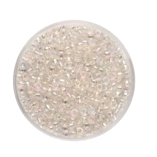 Glorex Rocailles 2,6 mm 17 g, Rainbow kristall