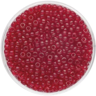 Glorex Rocailles 2,6 mm 17 g, transparent rot