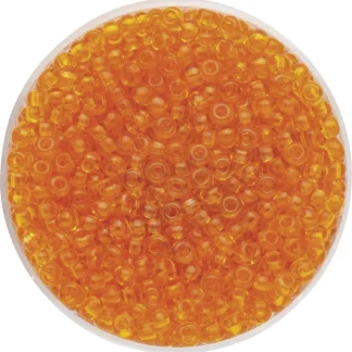 Glorex Rocailles 2,6 mm transparent 17 g, dunkelorange
