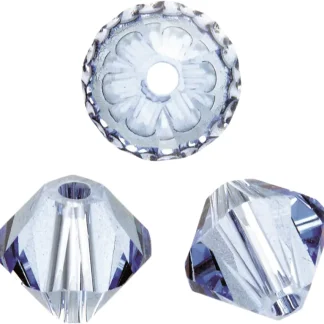 Glorex Swarovski Perlen 4 mm 25 Stück, hellsafir