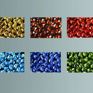 Glorex Glasschliff Perlen 6 mm 50 Stück, crystal