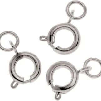 Glorex Federring mit Ring 7 mm 10 Stück, silberfarben