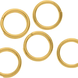 Glorex Spaltringe 7 mm 15 Stück, goldfarben
