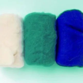 Glorex Schafwolle blau-mix 3 x 10 g