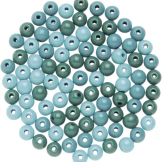 Glorex Holzperle türkis-mix 8 mm