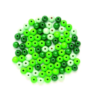 Glorex Holzperle grün-mix 8 mm