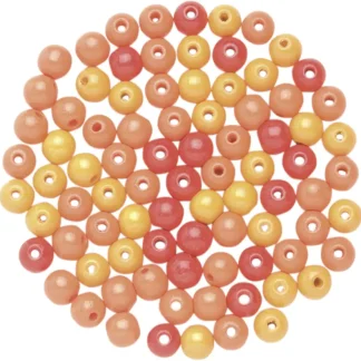 Glorex Holzperle orange-mix 10 mm