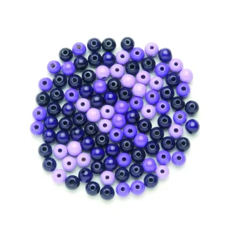 Glorex Holzperle lila-mix 10 mm