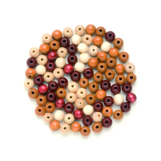 Glorex Holzperle braun-mix 12 mm