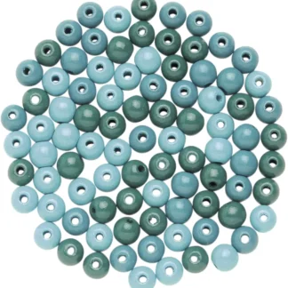 Glorex Holzperle türkis-mix 15 mm