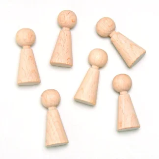 Glorex Figur Kegel Buche 15x37 mm 6 Stück