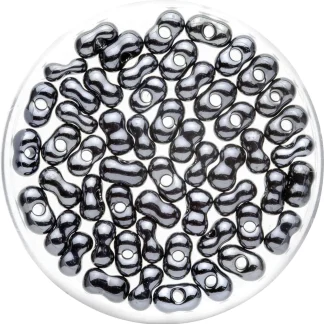 Glorex Farfalle 6,5 mm 17 g, hematite