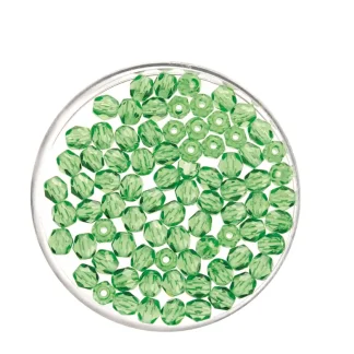 Glorex Glasschliff Perle 4 mm 100 Stück, grün