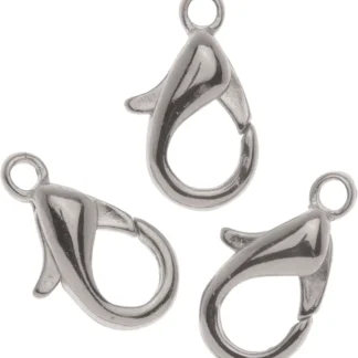 Glorex Karabiner 15 mm 4 Stück, silberfarben