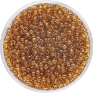 Glorex Rocailles 2,6 mm transparent 17 g, hellbraun