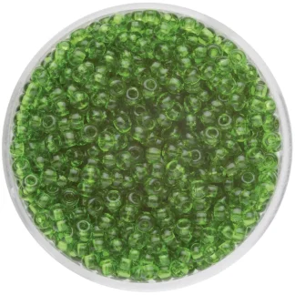 Glorex Rocailles 2,6 mm transparent 17 g, oliv