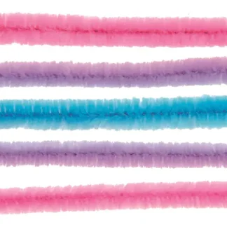 Glorex Biegeplüsch rosa / lila / hellblau 10 Stück