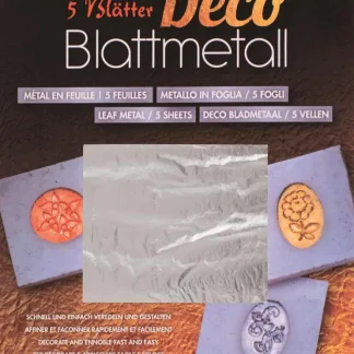 Glorex Blattmetall silberfarben 14 x 14 cm, 5 Blatt