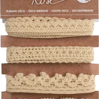 Glorex Deko Bänder Spitzen beige